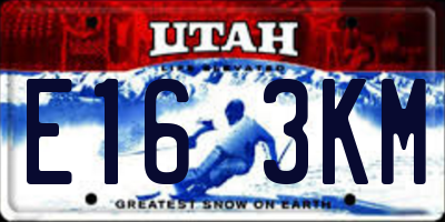 UT license plate E163KM