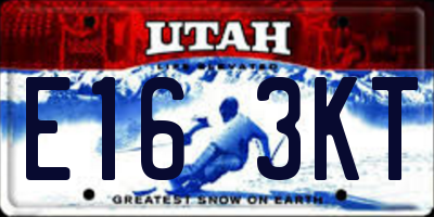 UT license plate E163KT