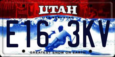 UT license plate E163KV