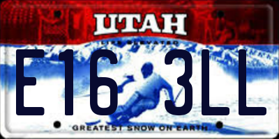 UT license plate E163LL