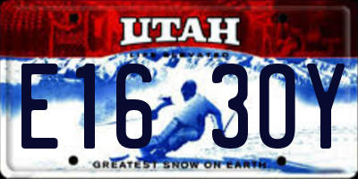 UT license plate E163OY