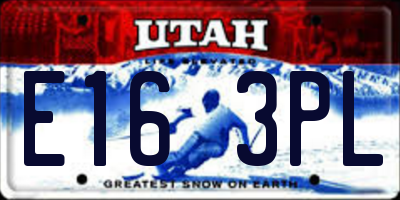 UT license plate E163PL