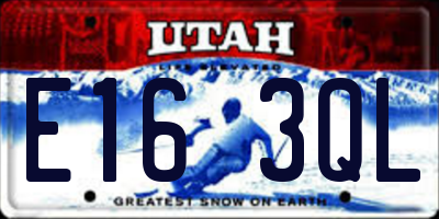 UT license plate E163QL