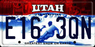 UT license plate E163QN