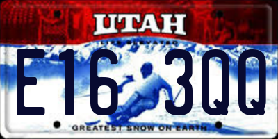 UT license plate E163QQ