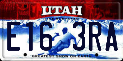 UT license plate E163RA