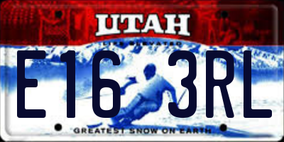 UT license plate E163RL