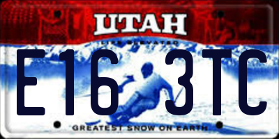UT license plate E163TC
