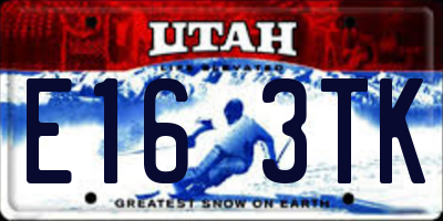 UT license plate E163TK