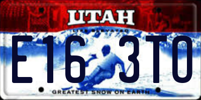 UT license plate E163TO