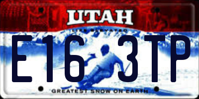 UT license plate E163TP