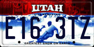 UT license plate E163TZ