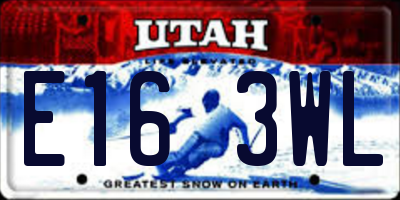 UT license plate E163WL
