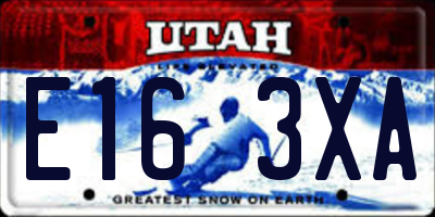 UT license plate E163XA