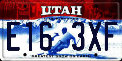 UT license plate E163XF