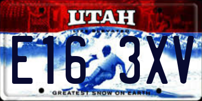 UT license plate E163XV
