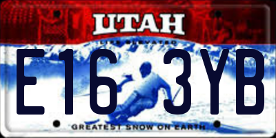 UT license plate E163YB