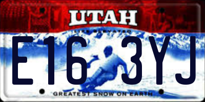UT license plate E163YJ