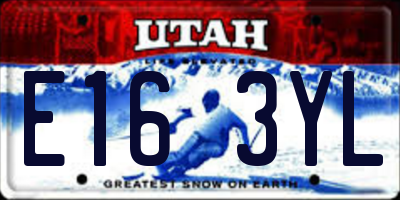 UT license plate E163YL