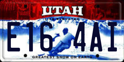 UT license plate E164AI