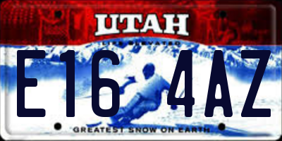 UT license plate E164AZ