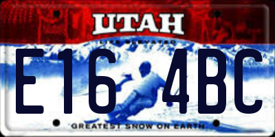 UT license plate E164BC