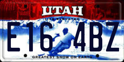 UT license plate E164BZ