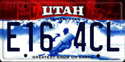 UT license plate E164CL