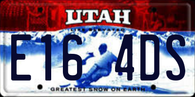 UT license plate E164DS