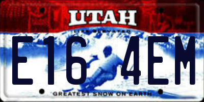 UT license plate E164EM