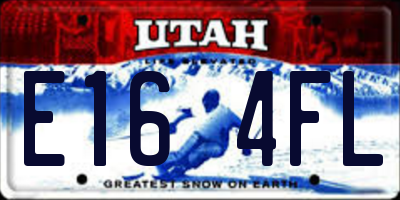 UT license plate E164FL