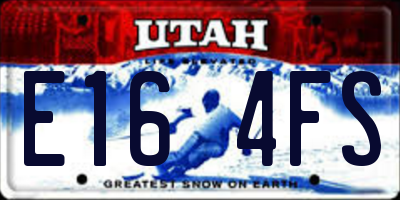 UT license plate E164FS