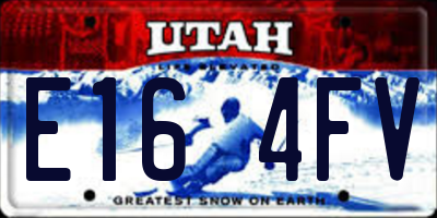 UT license plate E164FV