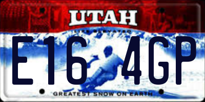 UT license plate E164GP