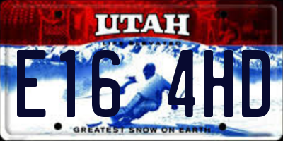 UT license plate E164HD