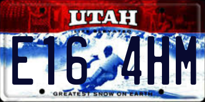 UT license plate E164HM