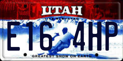 UT license plate E164HP