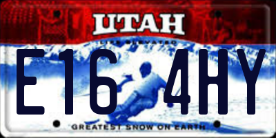 UT license plate E164HY