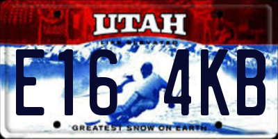 UT license plate E164KB