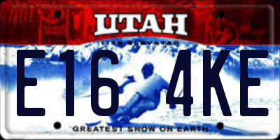 UT license plate E164KE