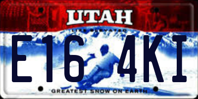 UT license plate E164KI