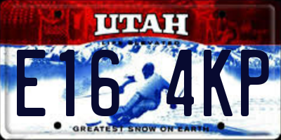UT license plate E164KP