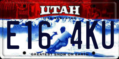 UT license plate E164KU