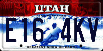 UT license plate E164KV