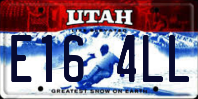 UT license plate E164LL