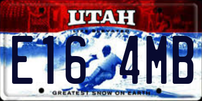 UT license plate E164MB