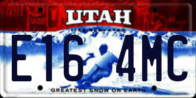UT license plate E164MC
