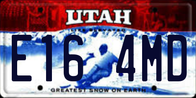 UT license plate E164MD