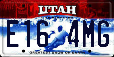 UT license plate E164MG