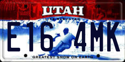 UT license plate E164MK